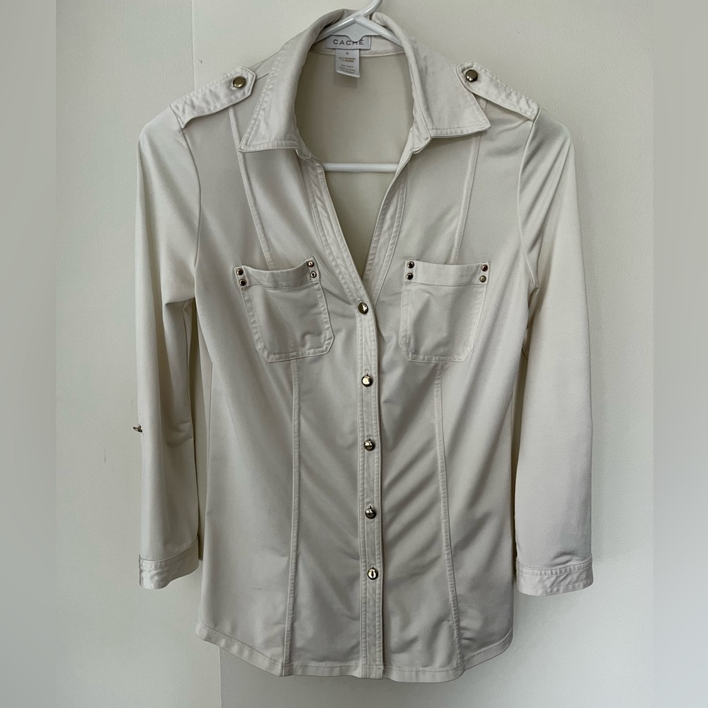 Cache XS Button Down Top